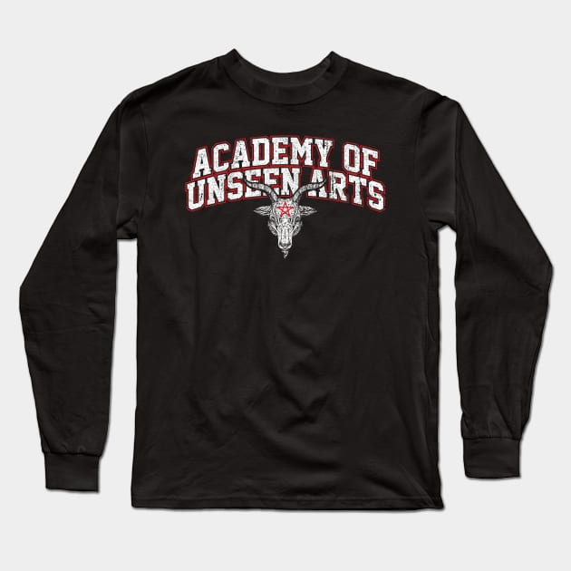 Academy of Unseen Arts Long Sleeve T-Shirt by huckblade